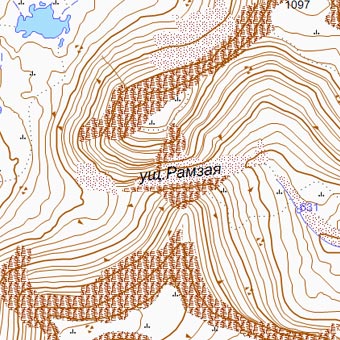 Карта Ущелье Рамзая и окрестностей ГГЦ